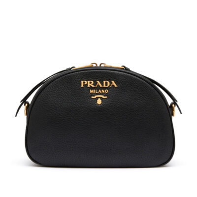 Prada Leather Odette Bag in Black