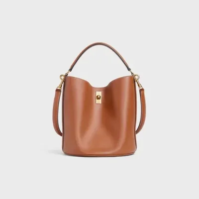 BUCKET 16 BAG IN SMOOTH CALFSKIN TAN