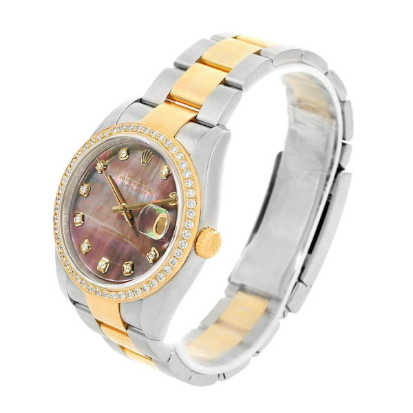 6cfc052d1f114545ca1c6be87fd914bf Rolex Datejust 116243BKMDO 36MM Mother of Pearl Silver-tone Case