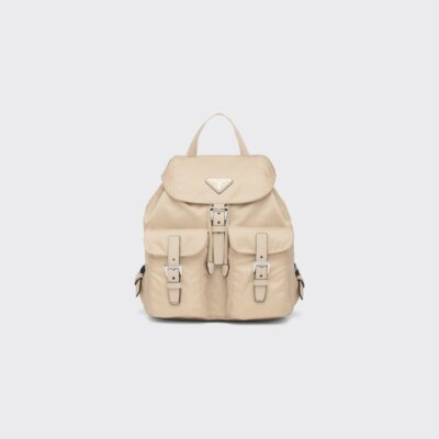 6d00d52888cb42b8922fb5f30b2cb186 Prada Small Re-Nylon backpack - Desert Beige