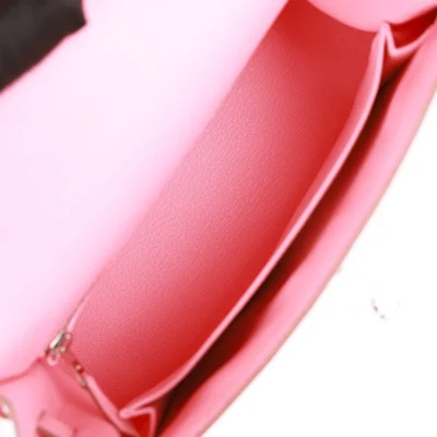 Hermès Kelly Sellier 25 Rose Confetti Epsom Palladium Hardware