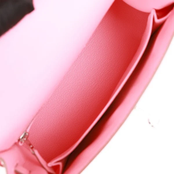 Hermès Kelly Sellier 25 Rose Confetti Epsom Palladium Hardware
