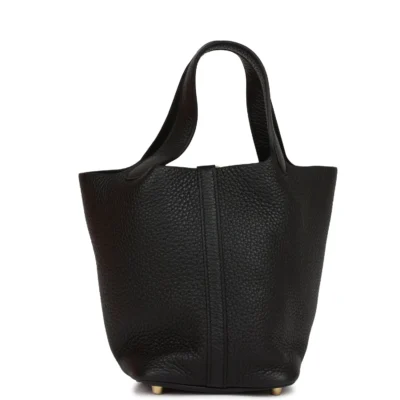Hermès Picotin Lock 18 Black Clemence Gold Hardware