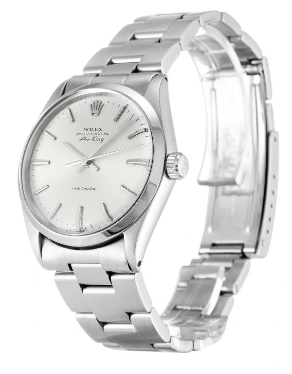 6dcaf8144fcb7f64532fbed6db665741 Rolex Air-king 1314906 Silver Baton Dial Unisex 34MM