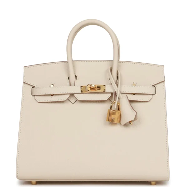 6e359916b57f965968f4b39d24a9eea0 Hermès Birkin Sellier 25 Craie Epsom Gold Hardware