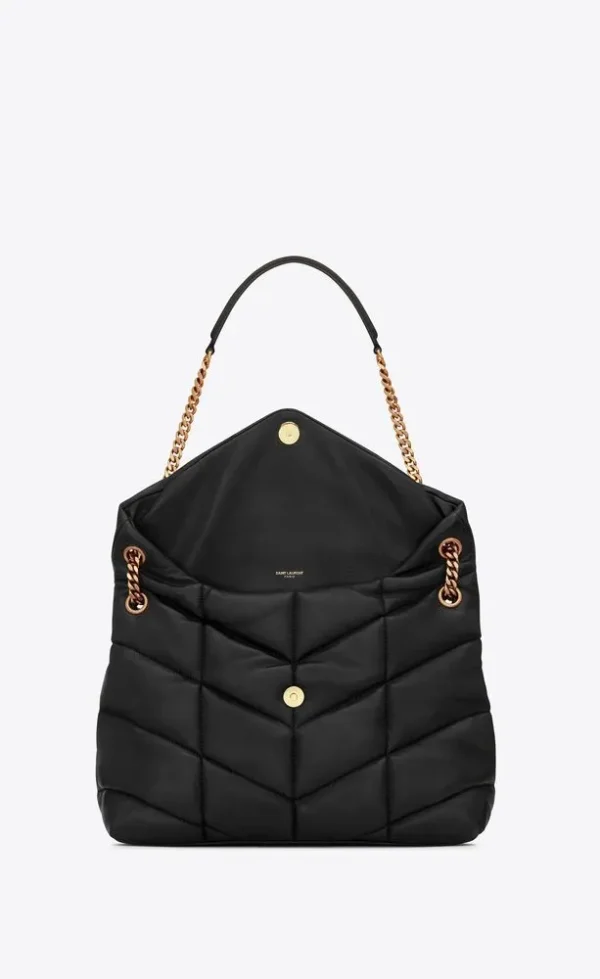6e368e6059db5f4b8af23f48b99f6990 YSL Puffer Medium Chain Bag in Quilted Lambskin