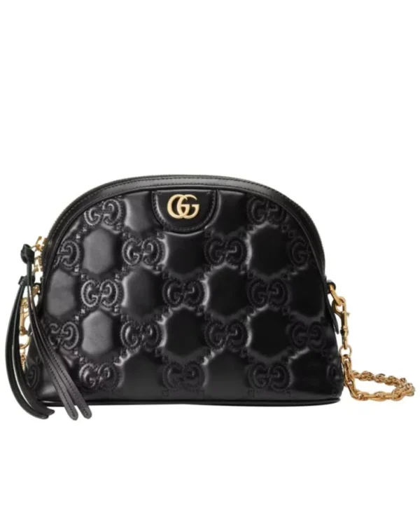 6eecd4857b0fdf3c00f200dcd50b8fc1 Gucci Matelasse Leather Shoulder Bag 702229 Black