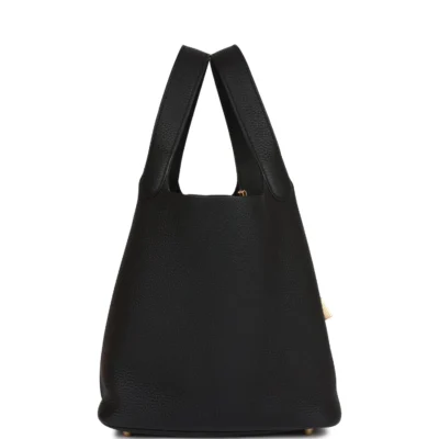 Hermès Picotin Lock 22 Black Clemence Gold Hardware