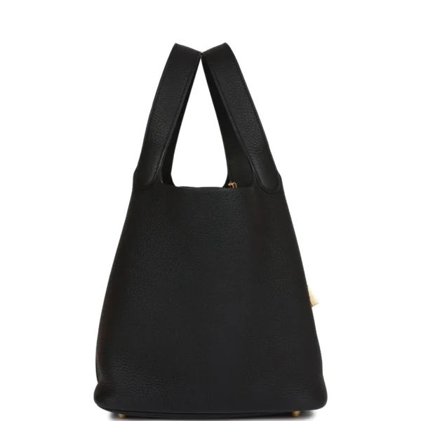 Hermès Picotin Lock 22 Black Clemence Gold Hardware