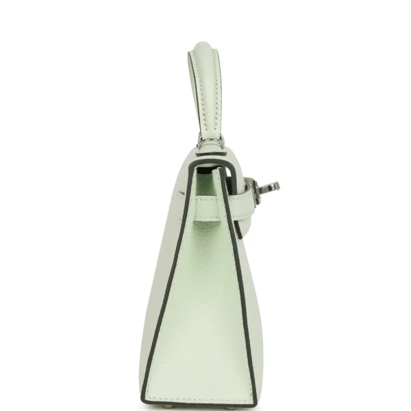 Hermès Kelly Sellier 20 Vert Fizz Chevre Palladium Hardware
