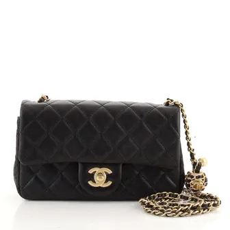 Chanel Pearl Crush Flap Bag Quilted Lambskin Mini