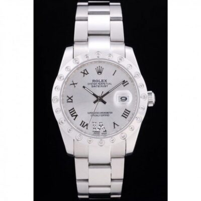 ساعة رجالية Rolex Datejust 7468 فضي Dail