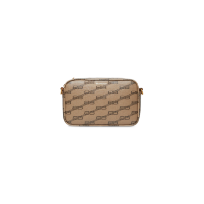 SIGNATURE MEDIUM CAMERA BAG BB MONOGRAM COATED CANVAS IN BEIGE