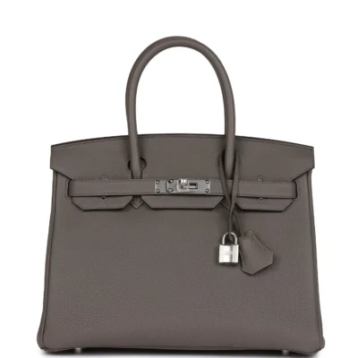 Hermès Birkin 30 Etain Togo Palladium Hardware