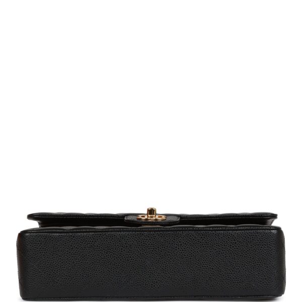 Chanel Medium Classic Double Flap Bag Black Caviar Gold Hardware