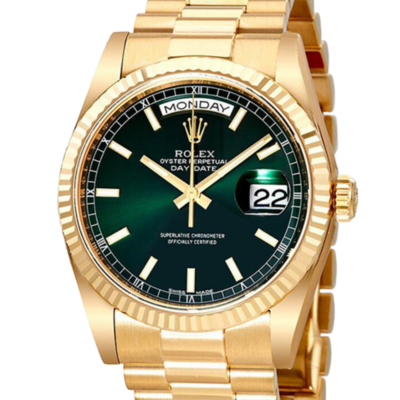 Rolex Day-Date 118238GNSP 36MM Green Dial Yellow Gold-tone Case