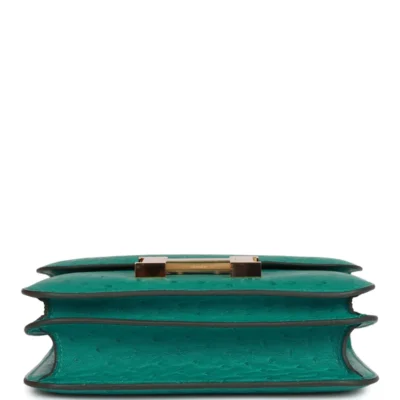 Hermès Constance 18 Vert Verone Ostrich Gold Hardware