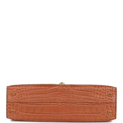 Hermès Kelly Sellier 20cm Gold Matte Alligator Gold Hardware