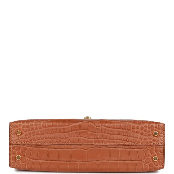 Hermès Kelly Sellier 20cm Gold Matte Alligator Gold Hardware