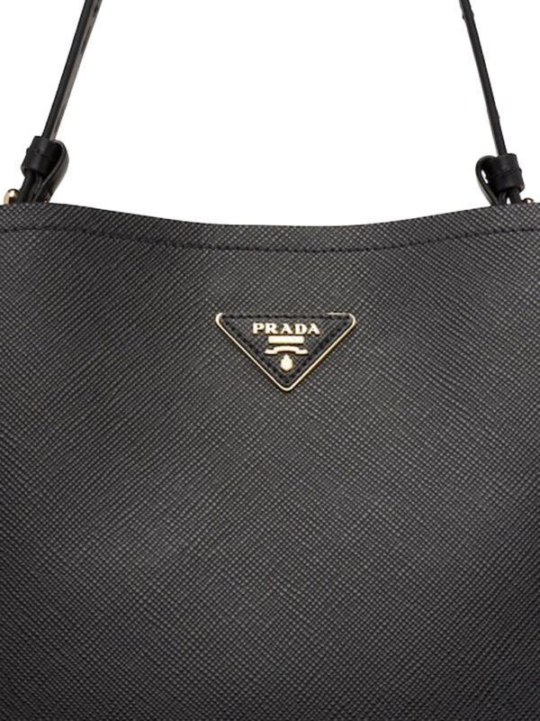 Prada Saffiano Leather Prada Matinée Bag in Black