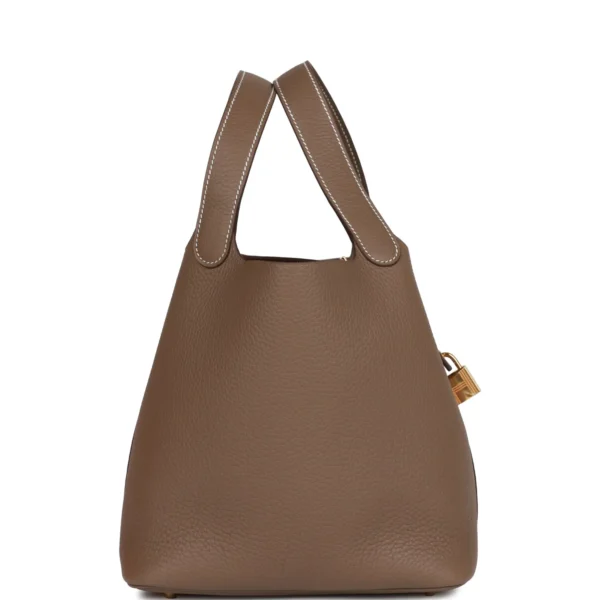 Hermès Picotin Lock 22 Etoupe Clemence Gold Hardware