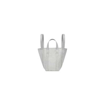 WOMEN'S EVERYDAY XS NORTH-SOUTH SHOULDER TOTE BAG IN SPARKLING FABRIC IN SILVER