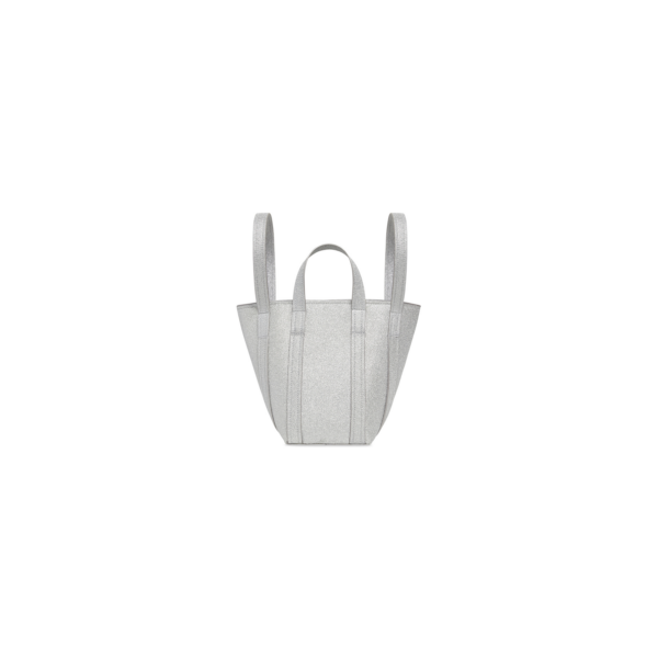 WOMEN'S EVERYDAY XS NORTH-SOUTH SHOULDER TOTE BAG IN SPARKLING FABRIC IN SILVER
