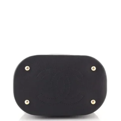 Chanel CC Drawstring Bucket Bag Quilted Calfskin Mini