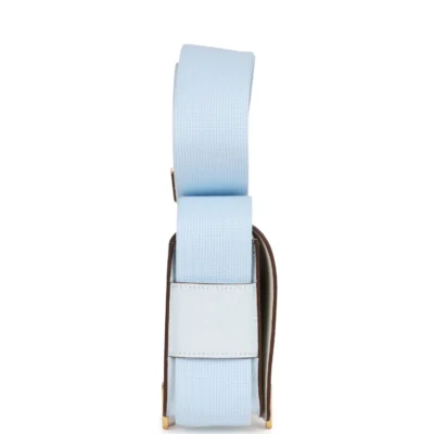 Hermès Geta Bleu Brume Verso Chevre Gold Hardware