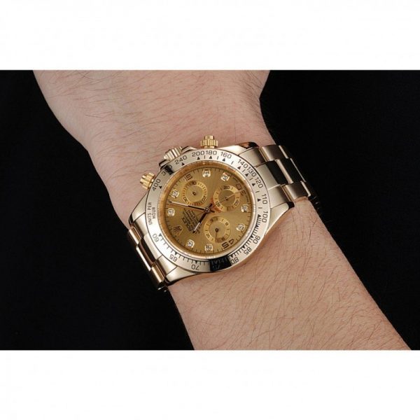 75379a7b12f744218894c9df3e9bfa50 Rolex Daytona 1454245 Gold Dail Men Watch