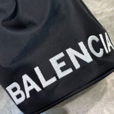 Balenciaga Wheel XS Drawstring Bucket Black