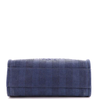 香奈儿 Deauville Striped Raffia 小号托特包