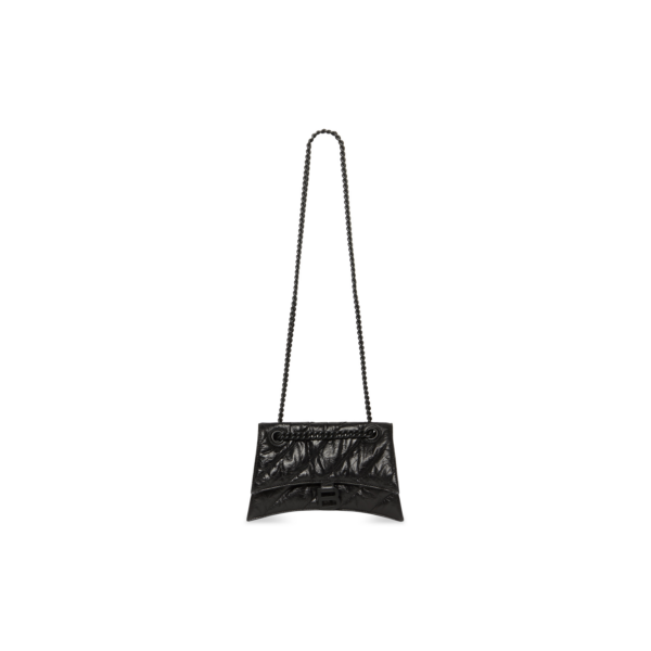 WOMEN'S CRUSH SMALL CHAIN BAG QUILTED IN BLACK