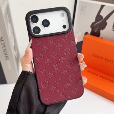 Luxury LV Leather Phone Case For iPhone 12-18 Pro & Pro Max
