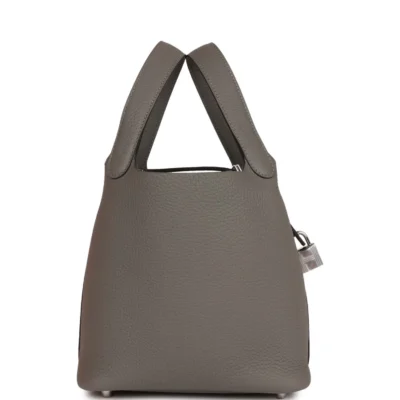 Hermès Picotin Lock 18 Gris Meyer Clemence Palladium Hardware