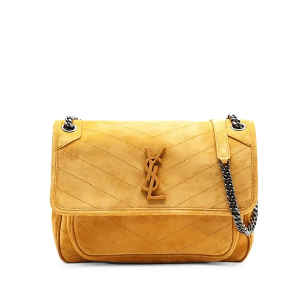 YSL Niki Medium Chain Bag in Suede