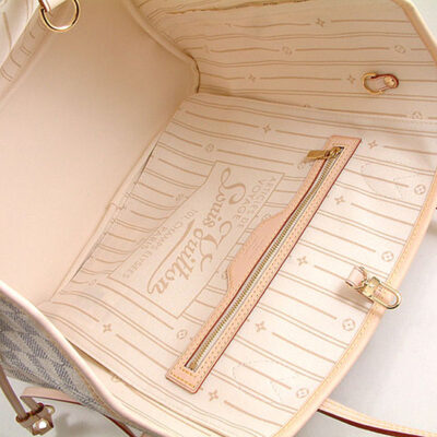 77468c2dfdc868b11d222d427a280b1c 路易威登 N51107 Neverfull MM 棋盘格 Azur 帆布 肩背包