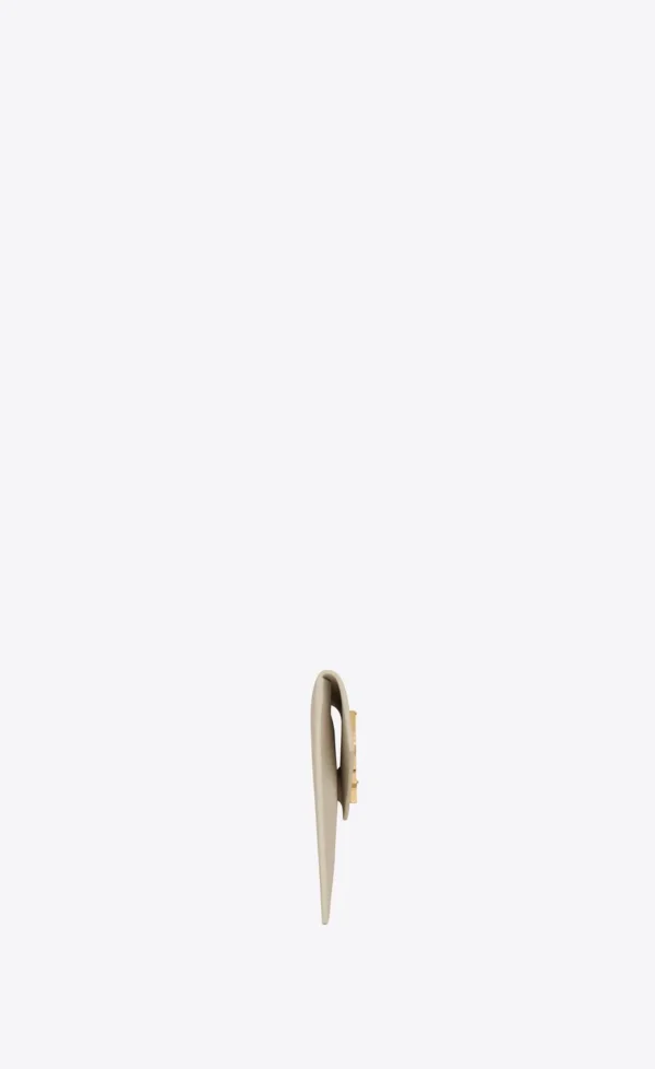 YSL Uptown 纹理 De Poudre 压纹 皮革 Blanc 复古 小包