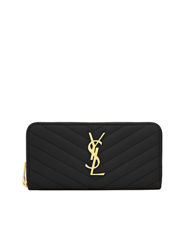 77c03dd5a7668c162d9a427dfaccfd58 YSL Cassandre Matelasse Zip Around Wallet in Grain de Poudre Embossed Leather