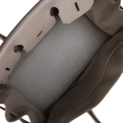 حقيبة هيرميس Birkin 35 Gris Etain من جلد توغو مع إكسسوارات معدنية ذهبية