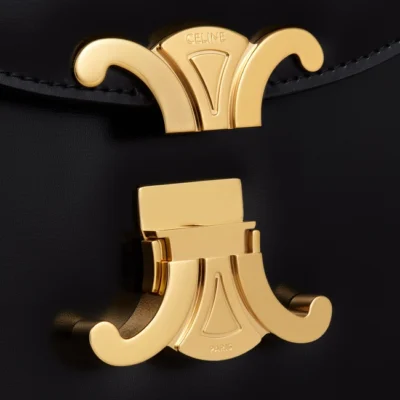 783e5d86877acaf2ce612dab74740040 TEEN CHAIN BESACE TRIOMPHE IN SHINY CALFSKIN BLACK