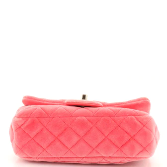 Chanel Pearl Crush Flap Bag Quilted Velvet with Crystal Detail Mini