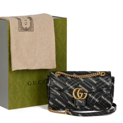 Gucci x Balenciaga The Hacker Project Small GG Marmont Bag - Black