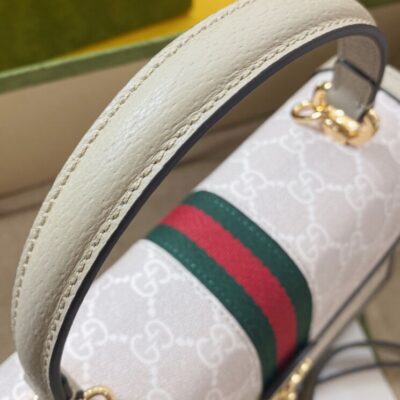 Gucci Ophidia Small GG Top Handle Bag Cream
