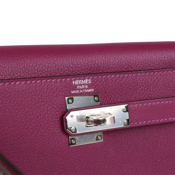 حقيبة ظهر هيرميس Kelly Ado Anemone Evercolor مع إكسسوارات معدنية من البلاديوم
