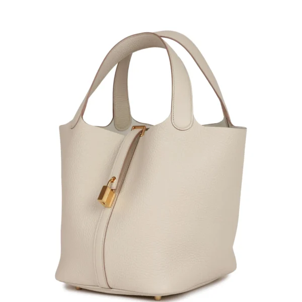 Hermès Picotin Lock 22 Beton Clemence Gold Hardware