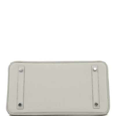 Hermès Special Order (HSS) Birkin 30 Gris Perle Verso Chevre Brushed Palladium Hardware