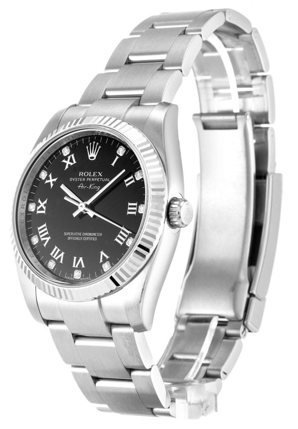 7b1935c89feb610d5a814aca7f2b3935 Rolex Air-king 114234 Black Diamond Dial Unisex 34MM