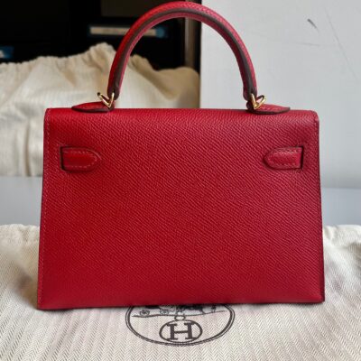 Hermès Kelly Sellier 20 Rouge Piment Epsom Gold Hardware