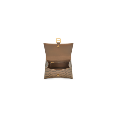HOURGLASS BB MONOGRAM beschichtet Small Damen Handtasche aus Canvas in Beige